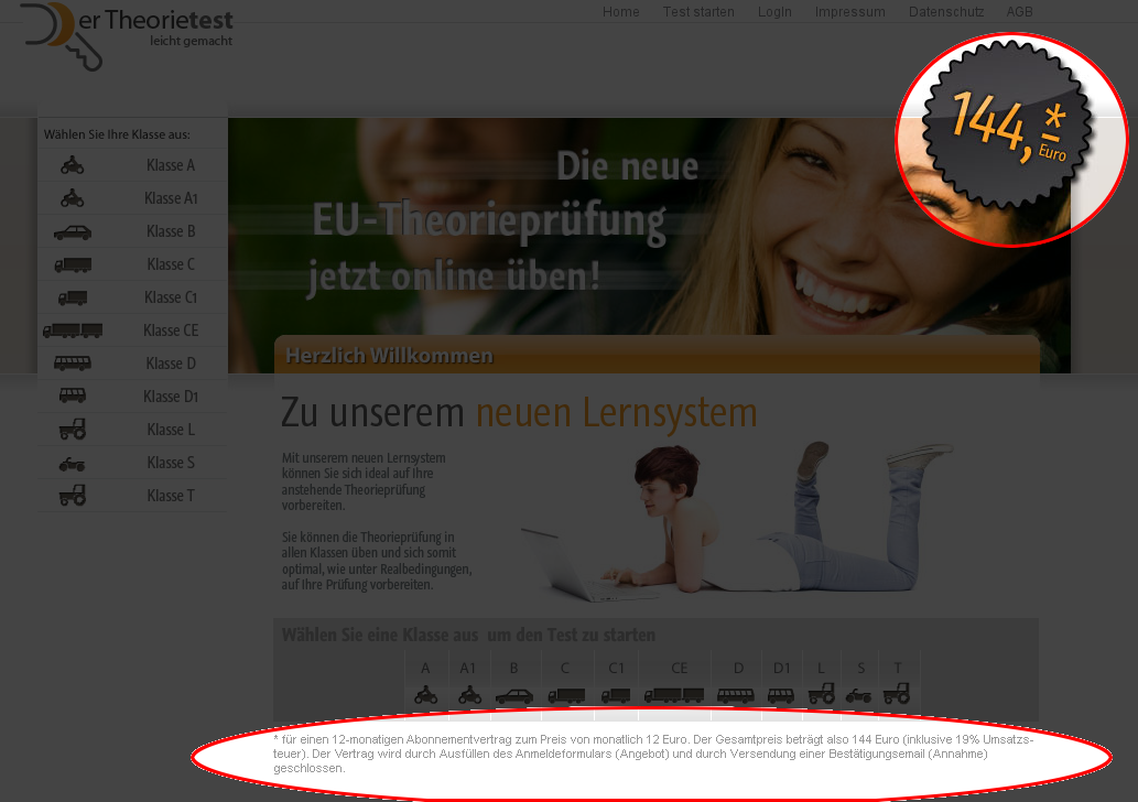 Startseite Theorie-Test.com